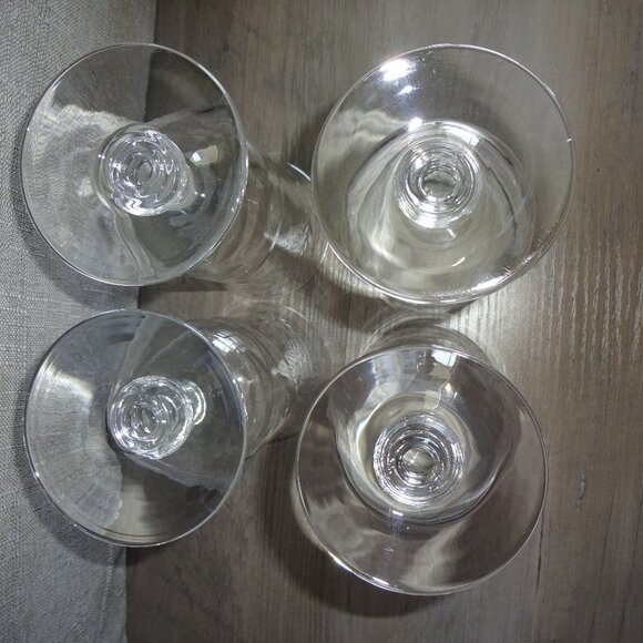 Set of 4 Vintage Libbey Rock Sharpe ? Etched Iced Tea Water Glasses Flowers - Picture 6 of 9